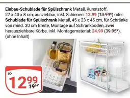 Globus Einbau-schublade für spülschrank Angebot