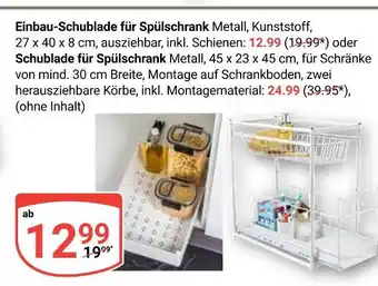Globus Einbau-schublade für spülschrank Angebot