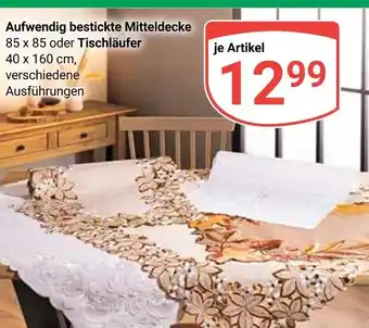 Globus Aufwendig bestickte mitteldecke Angebot
