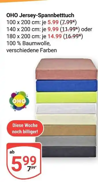 Globus Oho jersey-spannbettuch Angebot