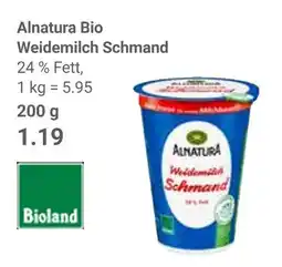 Globus Alnatura bio weidemilch schmand Angebot