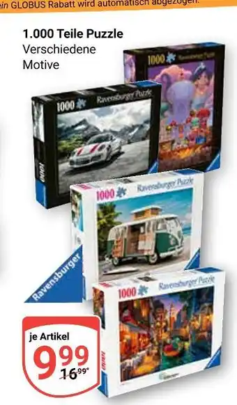 Globus Ravensburger 1.000 teile puzzle Angebot