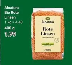 Globus Alnatura bio rote linsen Angebot