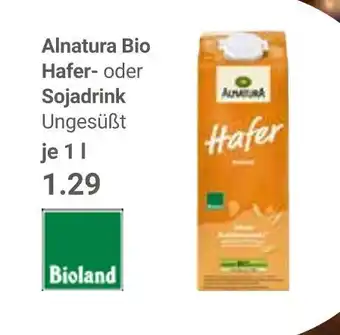 Globus Alnatura bio haferdrink ungesüßt Angebot