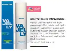 dm drogerie nevernot Vajelly Intimwaschgel Angebot