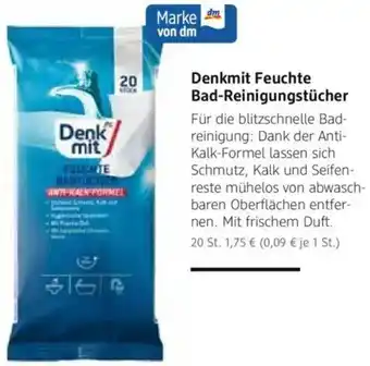 dm drogerie Denkmit Feuchte Bad-Reinigungstücher Angebot
