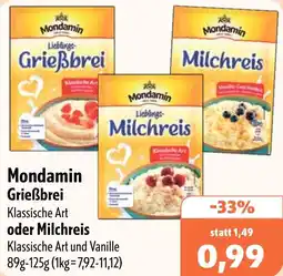 Aktiv Irma Mondamin Grießbrei oder Milchreis Angebot