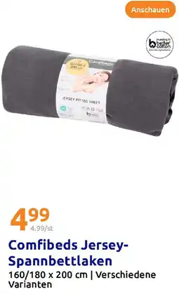 Action Comfibeds Jersey Spannbettlaken Angebot