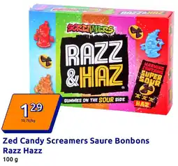 Action Zed Candy Screamers Saure Bonbons Razz Hazz Angebot