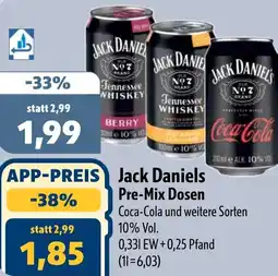 Aktiv Irma Jack Daniels Pre-Mix Dosen Angebot