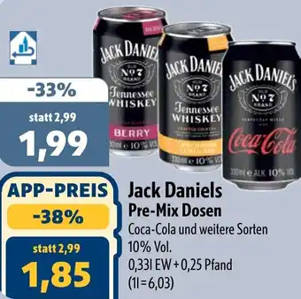 Aktiv Irma Jack Daniels Pre-Mix Dosen Angebot