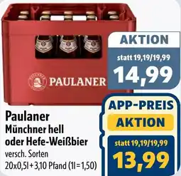 Aktiv Irma Paulaner Münchner hell oder Hefe-Weißbier Angebot