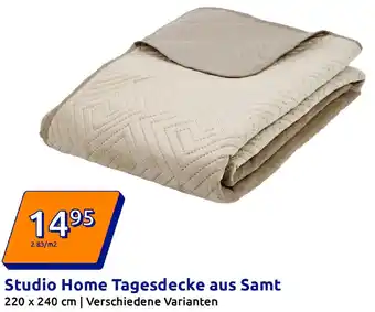 Action Studio Home Tagesdecke aus Samt Angebot