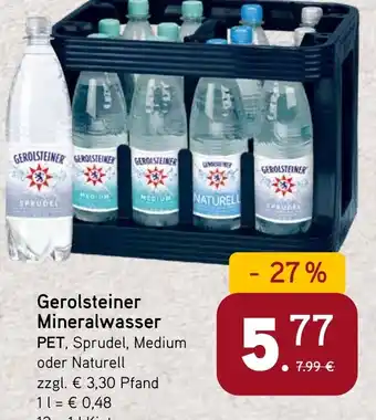 Dornseifer Gerolsteiner Mineralwasser Angebot