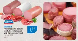 Dornseifer METTEN Pfeffersalami, Salami weiß, Cervelatwurst und Katenrauchwurst Angebot