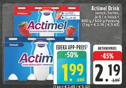 Edeka Danone actimel drink erdbeere Angebot