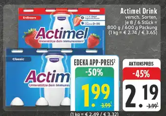 Edeka Danone actimel drink erdbeere Angebot