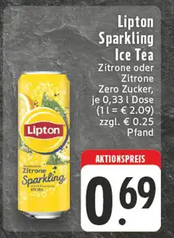 Edeka Lipton sparkling ice tea zitrone Angebot
