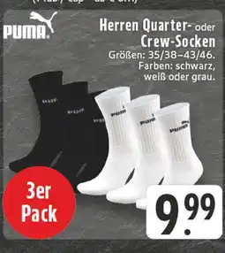 Edeka Puma herren quarter-socken Angebot