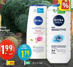 Edeka Nivea duschgel rose & almond oil Angebot