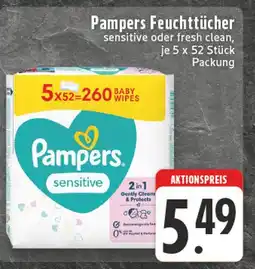 Edeka Pampers feuchttücher sensitive Angebot