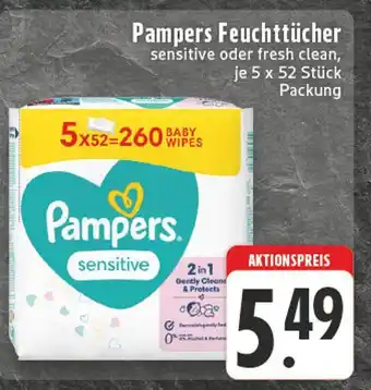 Edeka Pampers feuchttücher sensitive Angebot