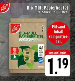 Edeka Gut & günstig bio-müll papierbeutel Angebot