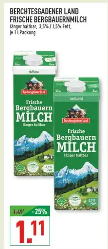 Marktkauf Berchtesgadener land frische bergbauernmilch 3,5% fett Angebot