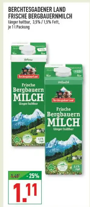 Marktkauf Berchtesgadener land frische bergbauernmilch 3,5% fett Angebot