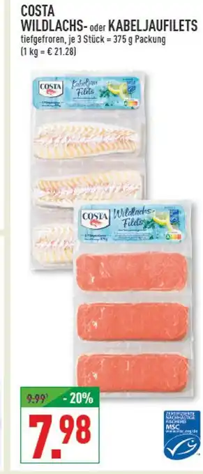 Marktkauf Costa wildlachsfilets Angebot