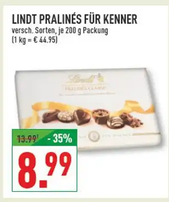 Marktkauf Lindt pralinés für kenner Angebot