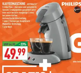 Marktkauf Philips kaffeemaschine hd7806/37 Angebot