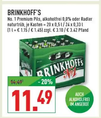 Marktkauf Brinkhoff's no. 1 premium pils Angebot