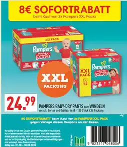 Marktkauf Pampers baby-dry pants oder windeln Angebot