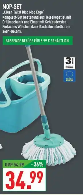 Marktkauf Leifheit mop-set clean twist disc mop ergo Angebot