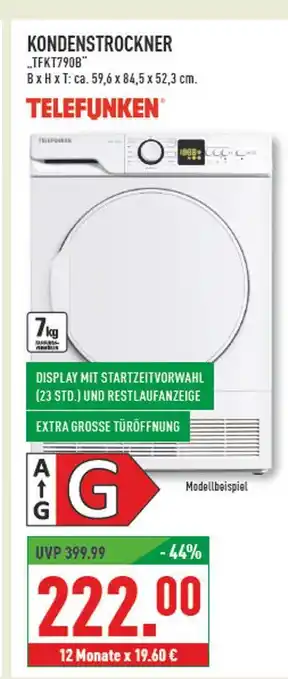 Marktkauf Telefunken kondenstrockner tfkt790b Angebot