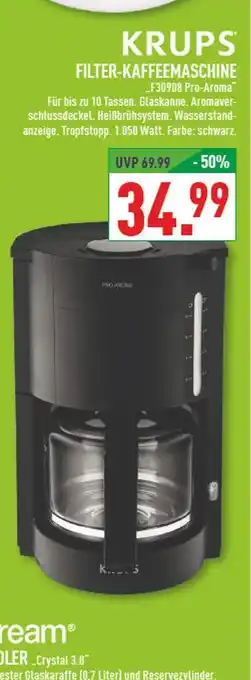 Marktkauf Krups filter-kaffeemaschine Angebot