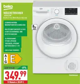 Marktkauf Beko wäschetrockner b3t42239 Angebot