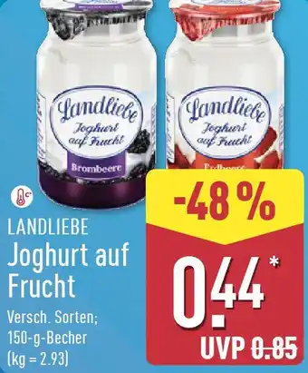 Aldi Nord LANDLIEBE Joghurt auf Frucht Angebot
