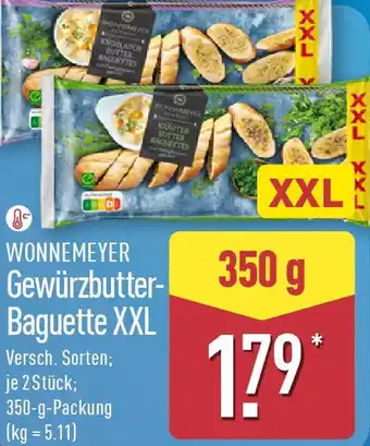 Aldi Nord WONNEMEYER Gewürzbutter Baguette XXL Angebot