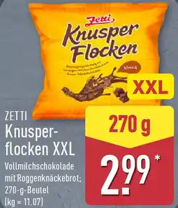 Aldi Nord ZETTI Knusperflocken XXL Angebot