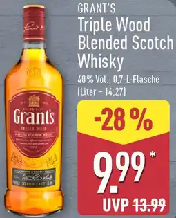 Aldi Nord GRANT'S Triple Wood Blended Scotch Whisky Angebot