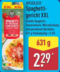 Aldi Nord SPEISEZEIT Spaghettigericht XXL Angebot
