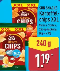 Aldi Nord SUN SNACKS Kartoffelchips XXL Angebot