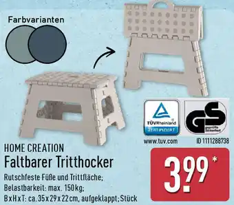 Aldi Nord HOME CREATION Faltbarer Tritthocker Angebot