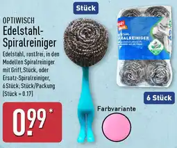 Aldi Nord OPTIWISCH Edelstahl Spiralreiniger Angebot