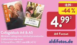 Aldi Nord Collegeblock A4 & A5 Angebot