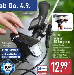 Aldi Nord RIDE+GO Premium LED-Lampenset Angebot