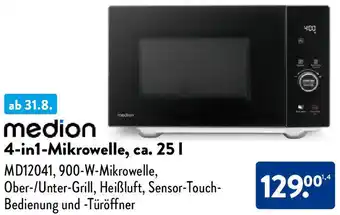 Aldi Nord medion 4-in1-Mikrowelle, ca. 25 l Angebot