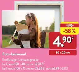 Aldi Nord Foto-Leinwand Angebot